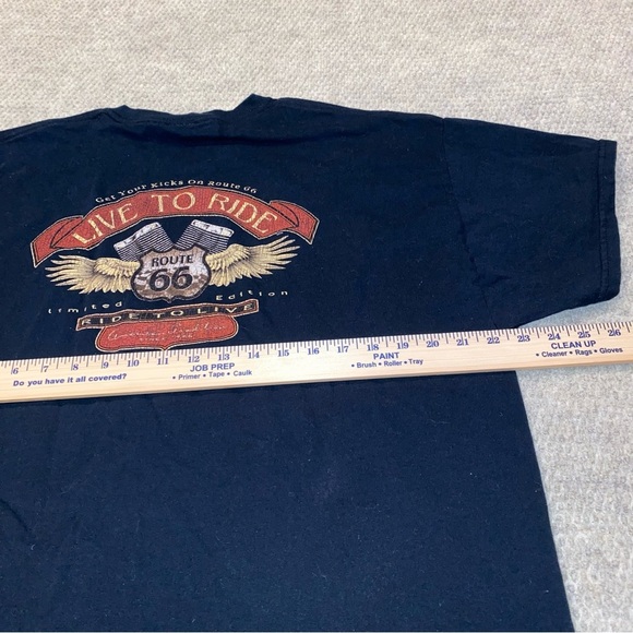 Prairie Mountain Santa Fe Route 66 “Live To Ride, Ride to Live” Shirt Men XL - Picture 7 of 9